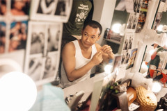 Steven Nguyen in his dressing room at the Gillian Lynne Theatre. Photo by Danny Kaan Steven Nguyen in his dressing room at the Gillian Lynne Theatre. Photo by Danny Kaan