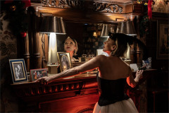 Charlotte d’Amboise as The Swan at the mirror in Tru. Photo by Johan Persson