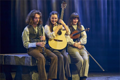 Nicholas Hann, Hazel Monaghan and Evie Hilyer-Ziegler in Twelfth Night at the Crucible, Sheffield. Photo by Manuel Harlan