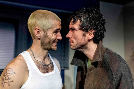 Robbie Martin and Matthew Blaney in What the Animals Say at the Finborough Theatre