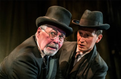 The Woman in Black - Terence Wilton 'Arthur Kipps' and Max Hutchinson 'The Actor'. Photo Tristram Kenton