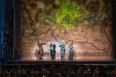 Alumni Elphabas onstage before the Green performance of Wicked. Photo by Craig Sugden
