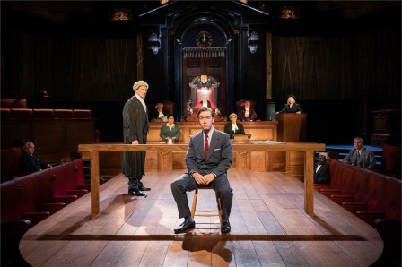 The cast of Witness for the Prosecution at London County Hall. Photo by Mark Senior