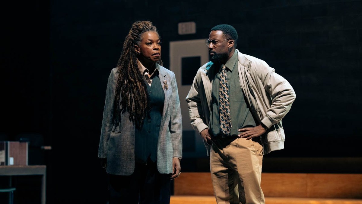 Letitia Wright and Ashley Thomas in The Story at the National Theatre