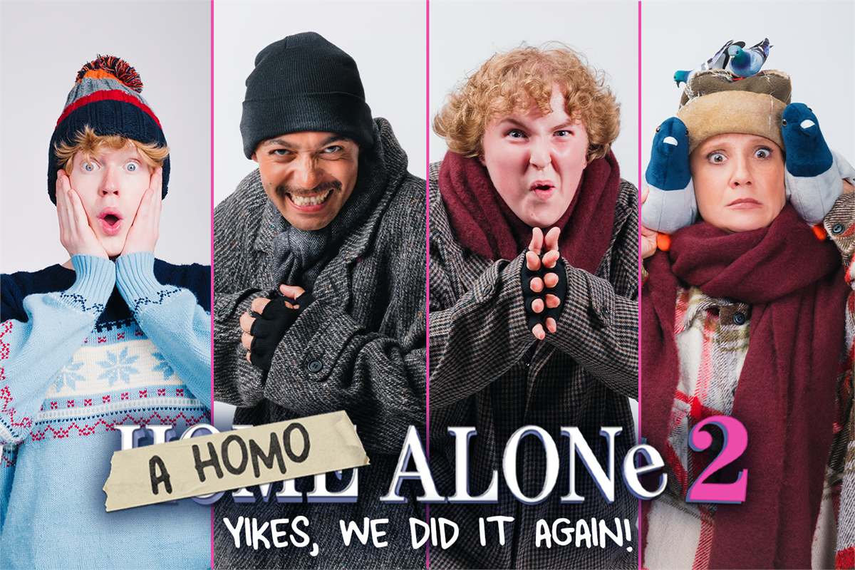 The cast of A Homo Alone 2: Yikes, We Did It Again! in character. Image by Tyrone Lewis