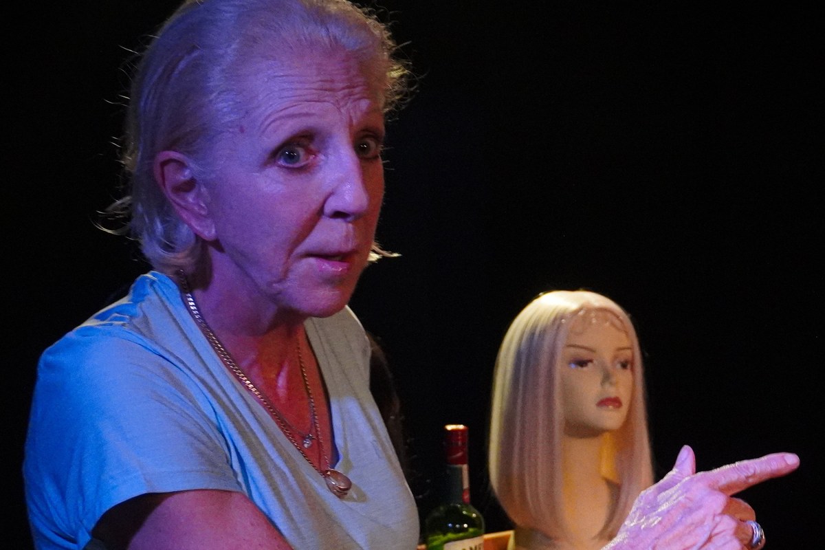 Nichola McAuliffe as Anna in Annie Wobbler (Revisited) at the Finborough Theatre