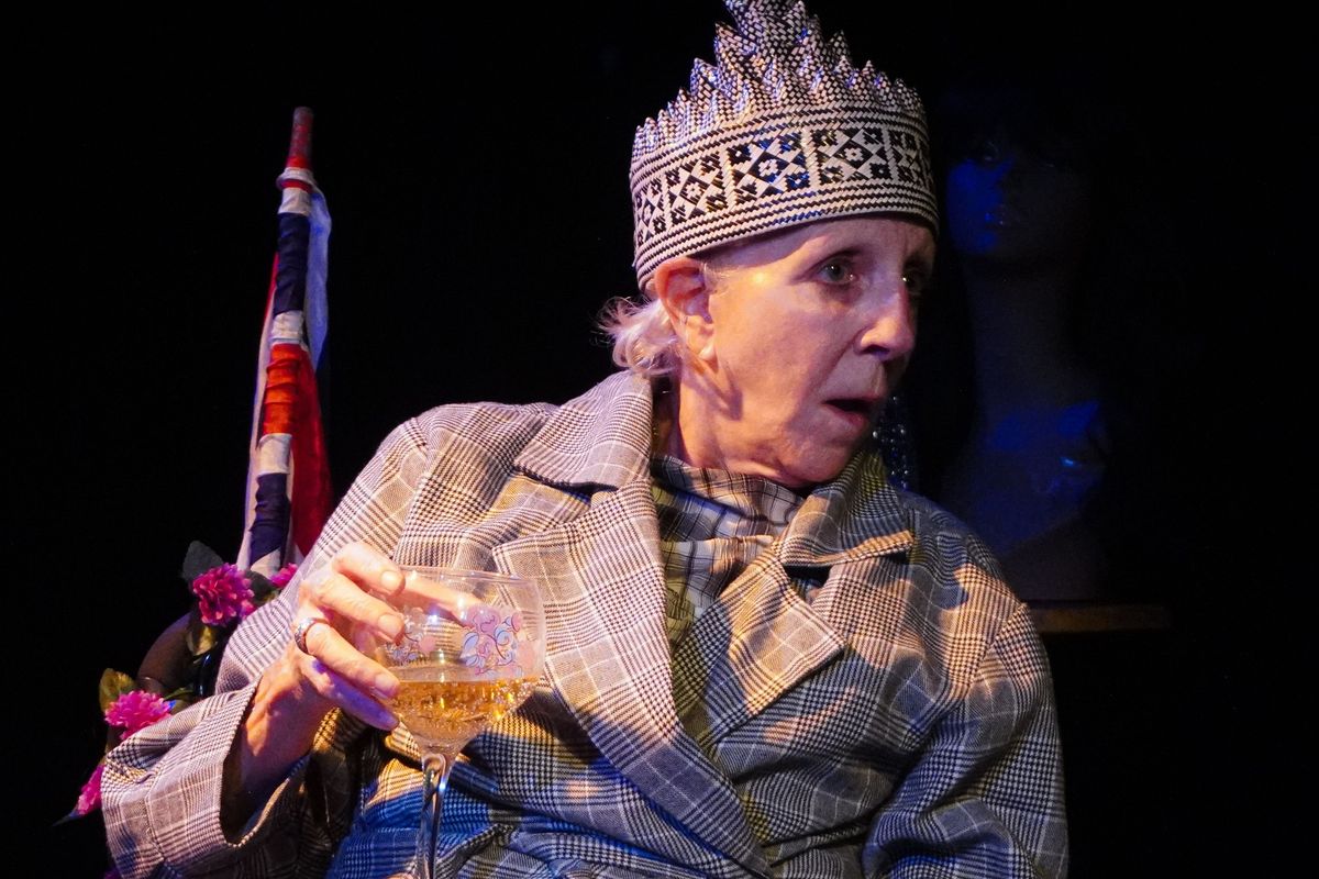 Nichola McAuliffe as Annie in Annie Wobbler (Revisited) at the Finborough Theatre