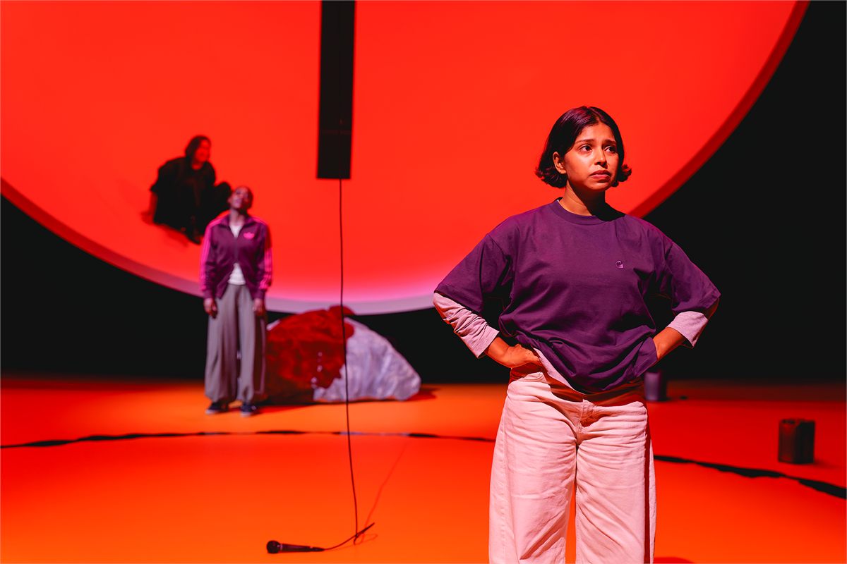 Anushka Chakravarti as Ismene in Antigone Exits at Chichester Festival Theatre. Photo by Andy Paradise