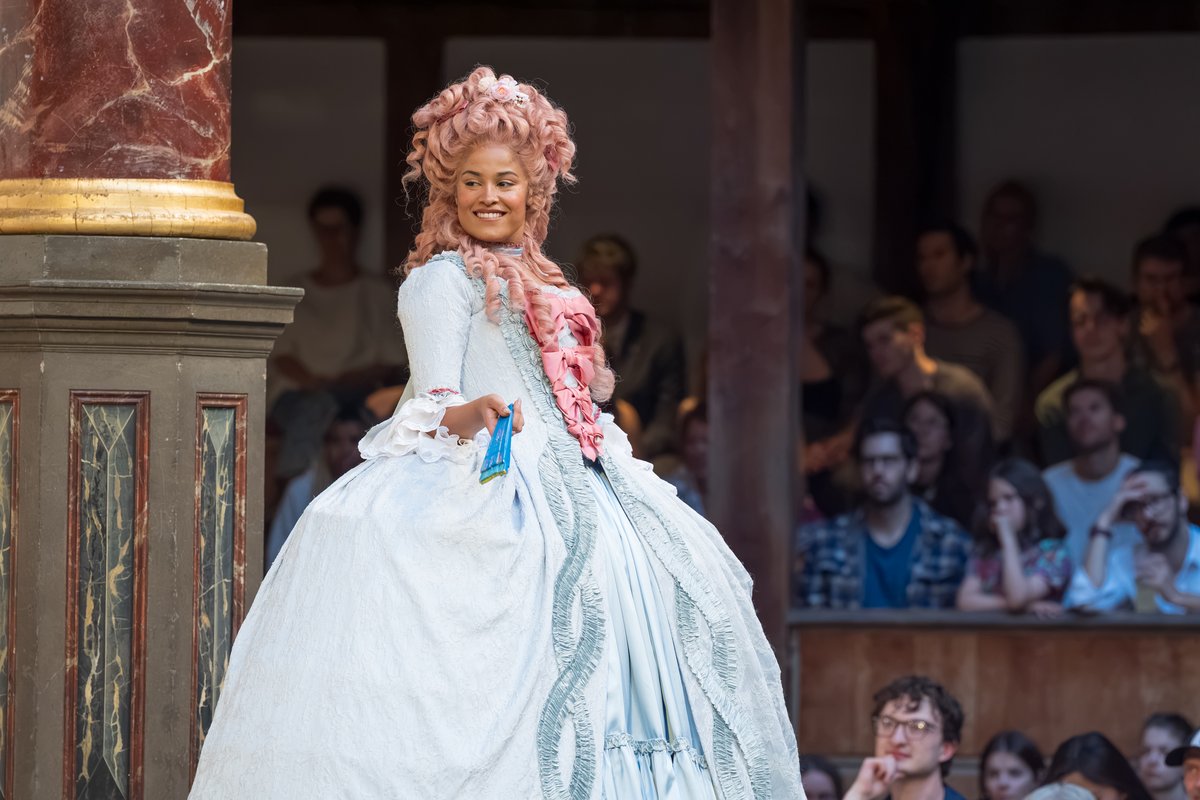 Gracie Oddie-James as Celia in As You Like It at Shakespeare's Globe