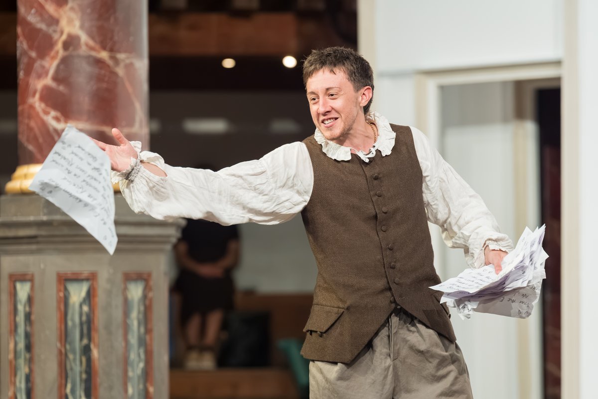 Charlie Josephine as Orlando in As You Like It at Shakespeare's Globe
