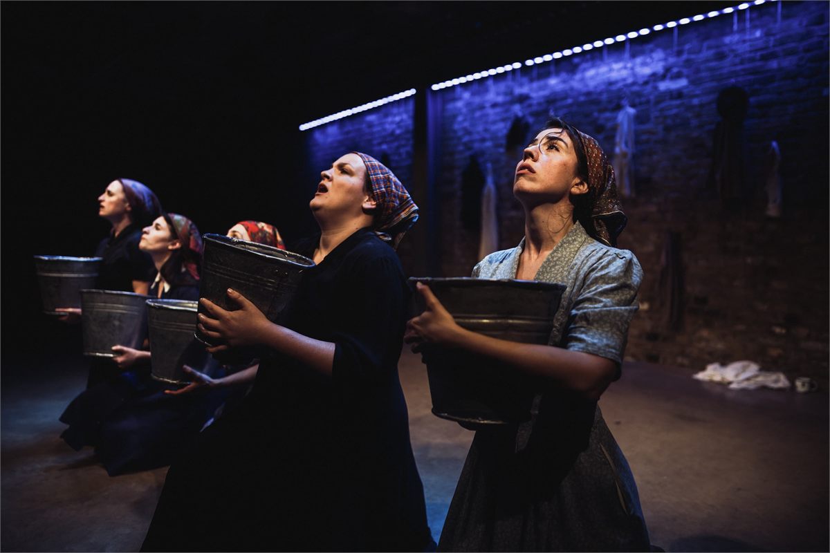 A scene from The Banality of Evil: Hannah Arendt, France, 1940 at the Arcola Theatre. Photo by Alex Brenner