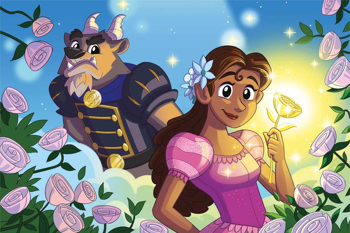 Artwork for Beauty and the Beast, the Belgrade Theatre pantomime in Coventry