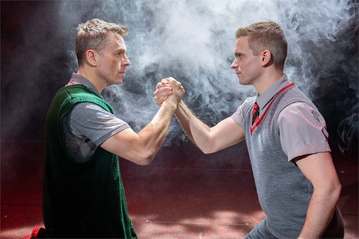 Sean Jones as Mickey and Joe Sleight as Eddie in Blood Brothers