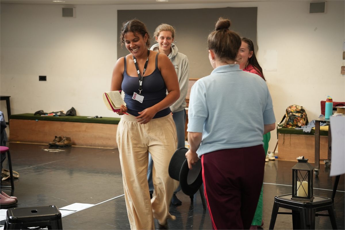 The MIB260 company in rehearsal for Bristol Old Vic's schools tour. Photo by Tundun Adebanjo