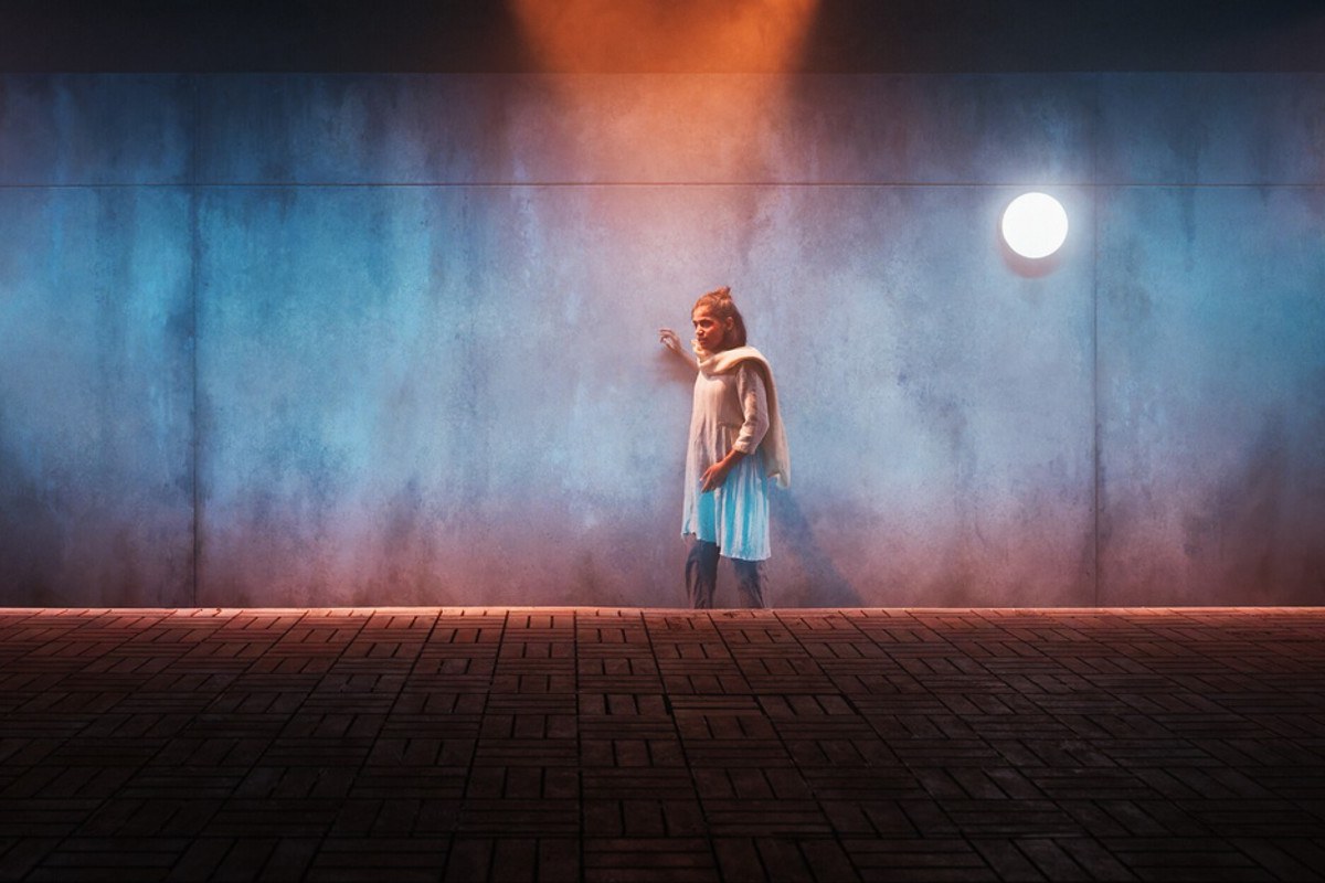 Linnea Berthelsen alone on the set of Darkling at the Bush Theatre. Photo by Alex Brenner Linnea Berthelsen alone on the set of Darkling at the Bush Theatre. Photo by Alex Brenner