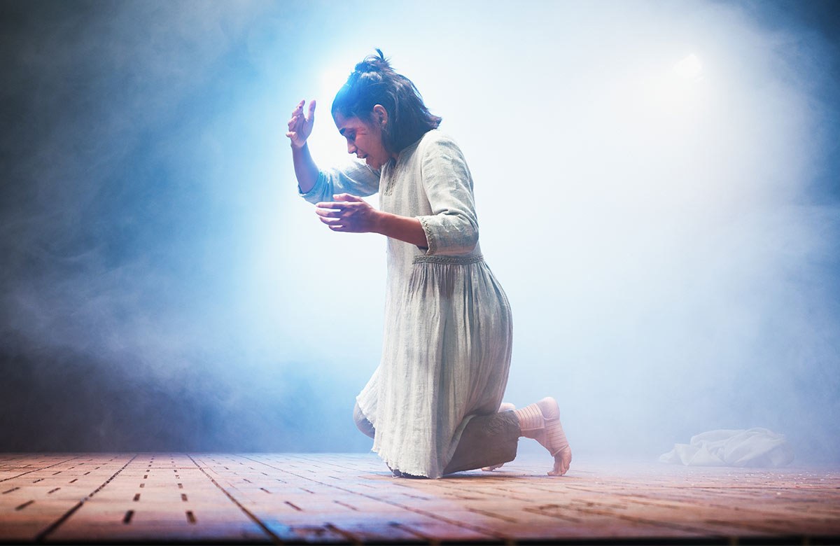 Linnea Berthelsen in Darkling at the Bush Theatre. Photo by Alex Brenner Linnea Berthelsen in Darkling at the Bush Theatre. Photo by Alex Brenner
