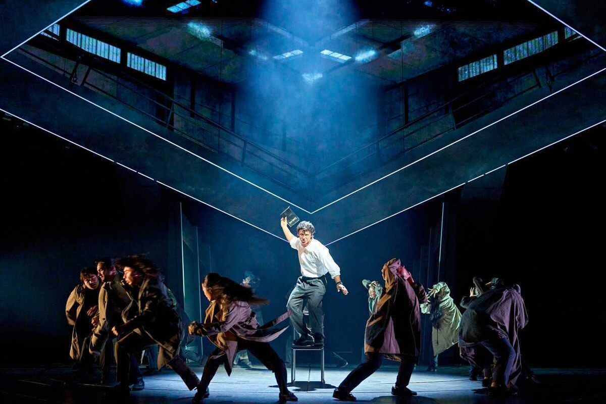 Xander Pang as Light Yagami in Death Note: The Musical at the Barbican Theatre