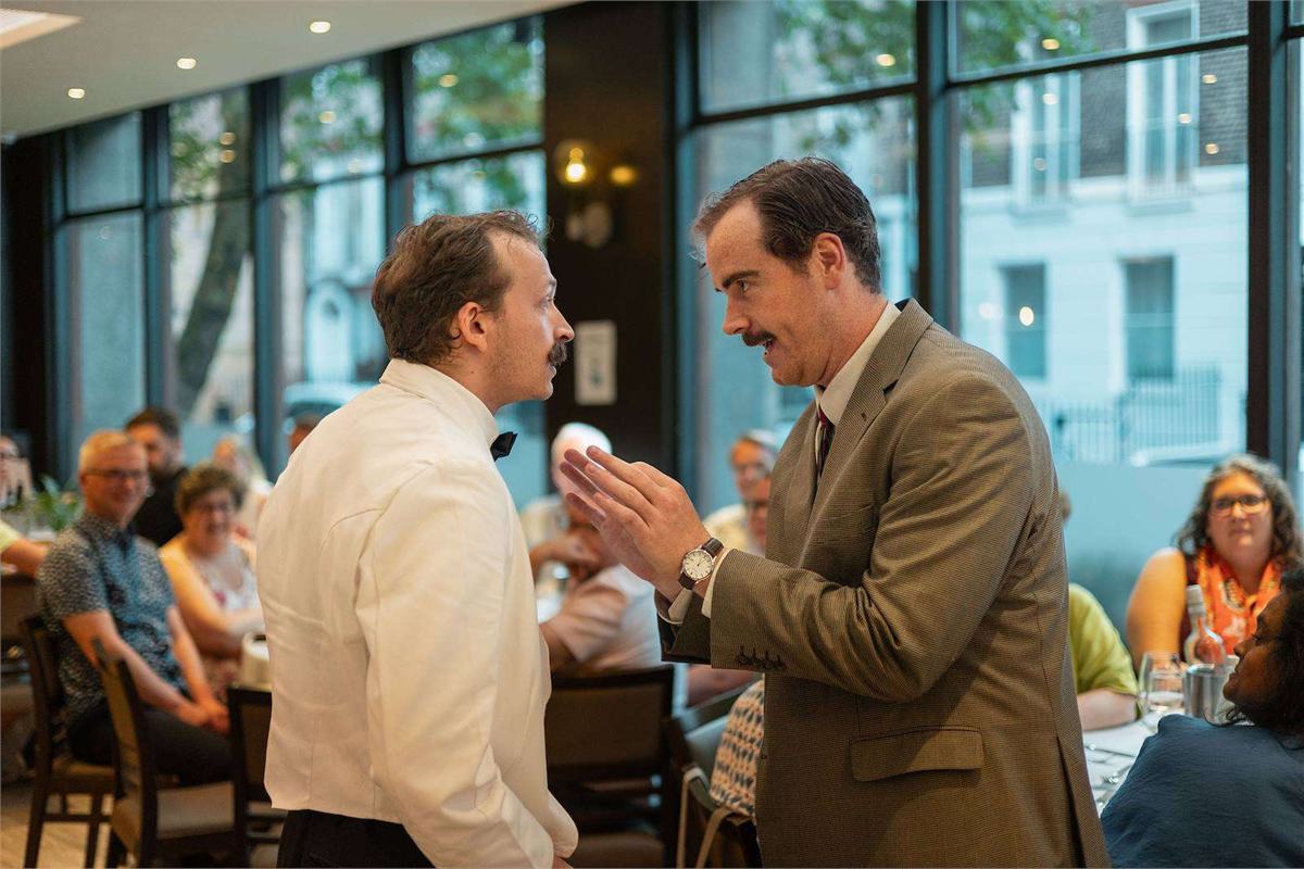 Basil and Manuel square up among the diners at Faulty Towers The Dining Experience. Photo by That’s Up
