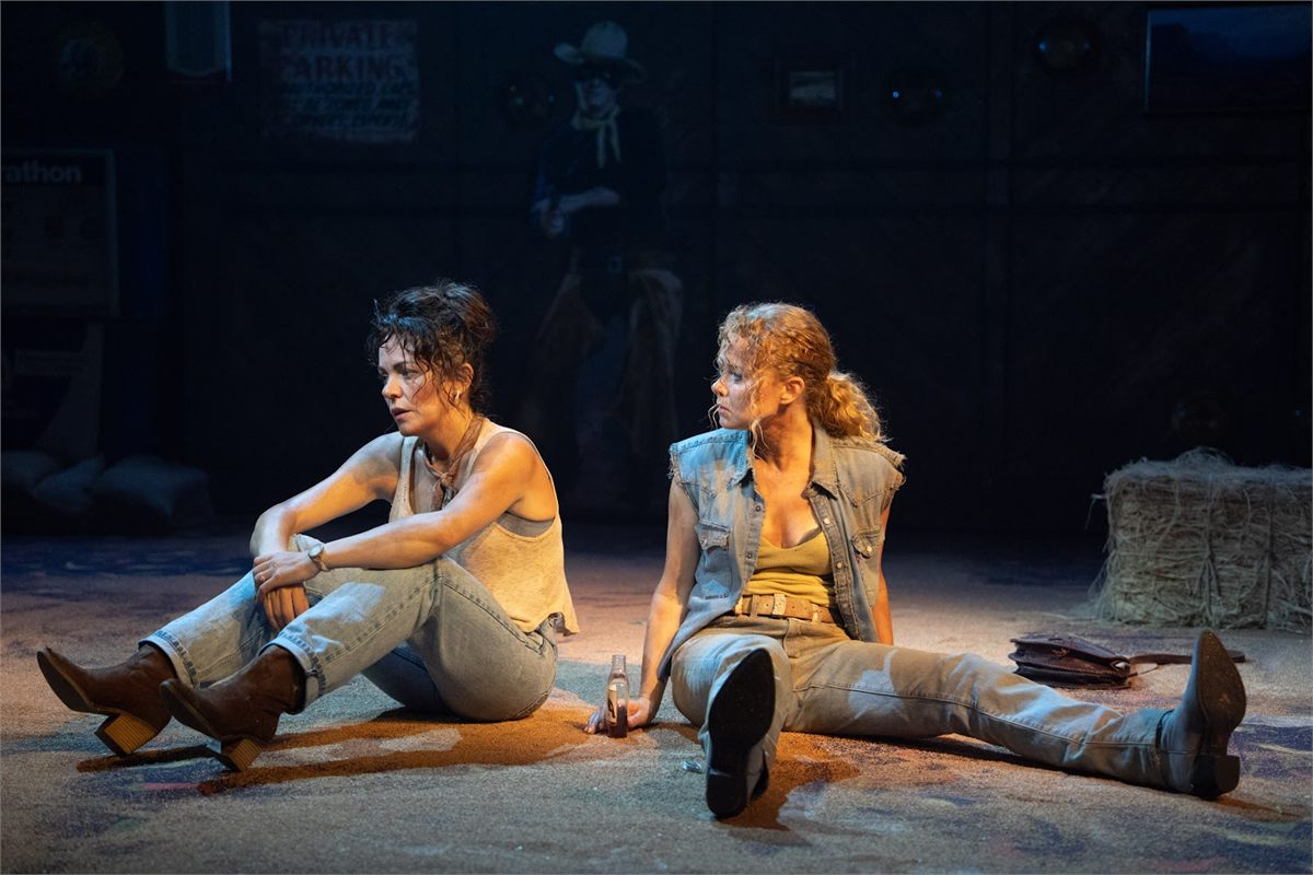 Rachel Tucker and Amy Lennox in Thelma & Louise at the Young Vic. Photo by Helen Murray