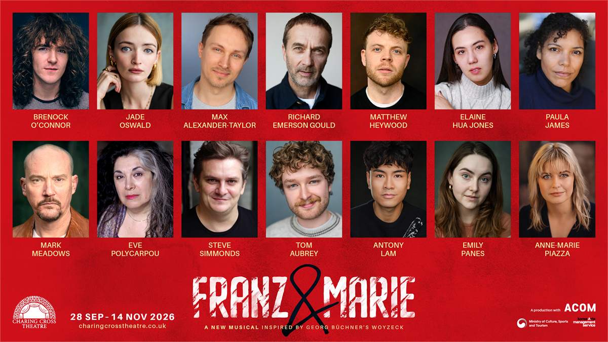 Casting artwork for Franz & Marie at Charing Cross Theatre, 28 September to 14 November 2026