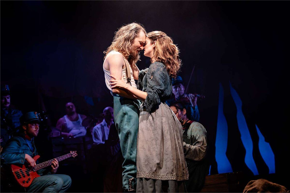 Brenock O'Connor as Woyzeck with Marie in Franz & Marie at Charing Cross Theatre. Photo by Danny Kaan