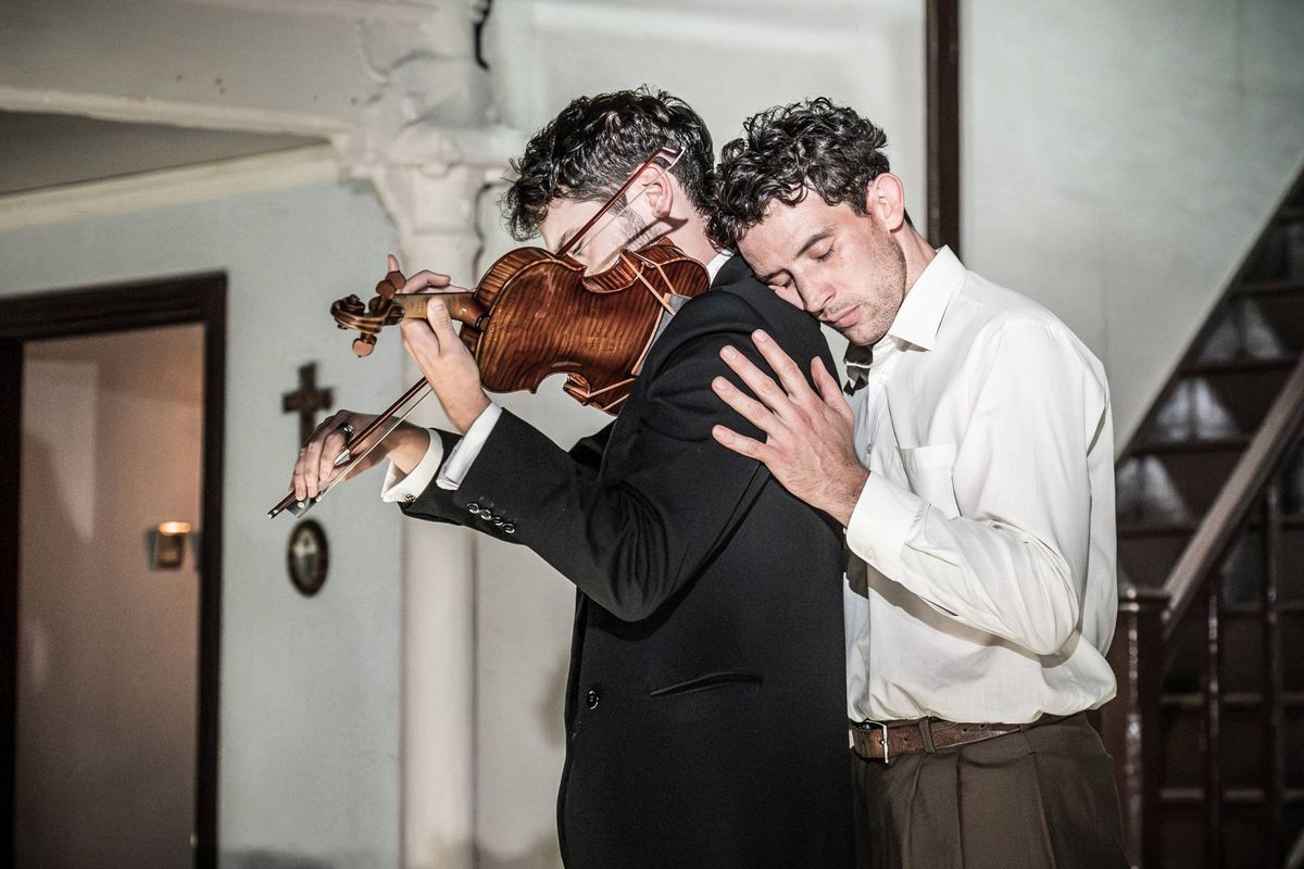 A scene with a violin from Golden Boy at the Almeida Theatre. Photo by Marc Brenner