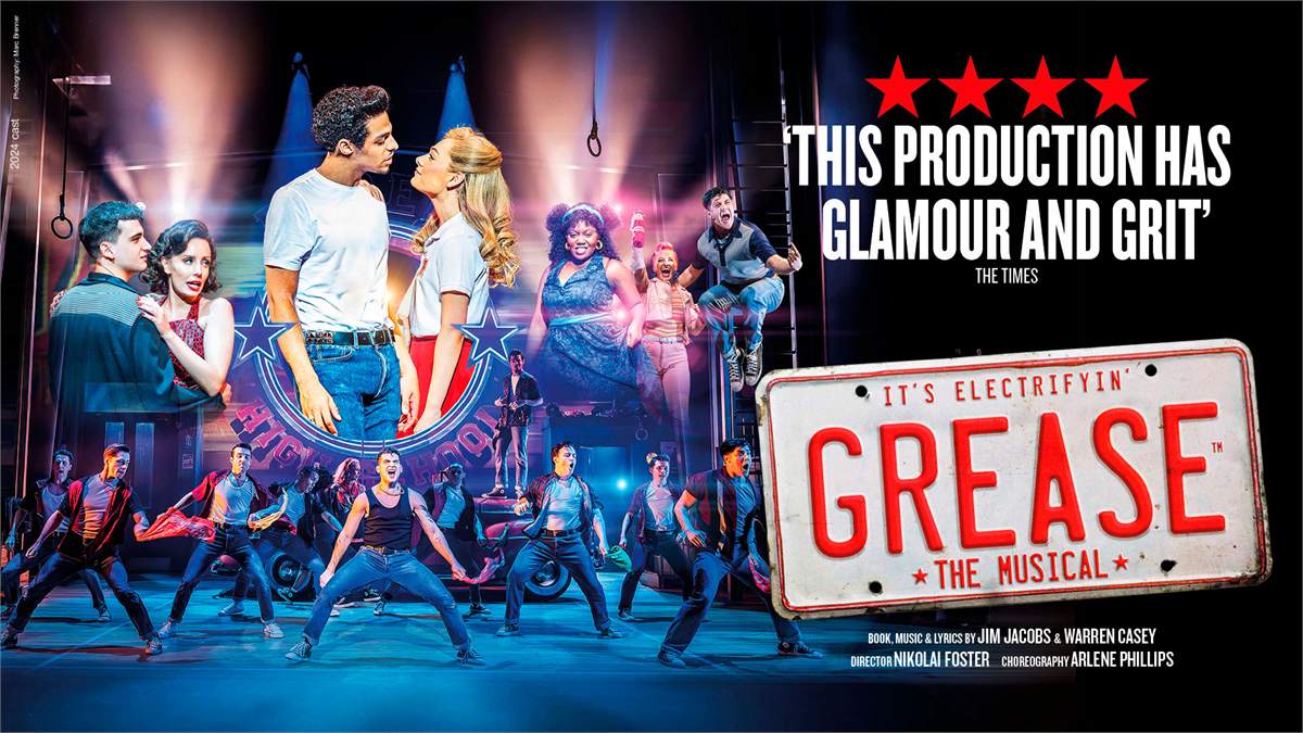 The company of GREASE The Musical, 2024 cast. Photography by Marc Brenner