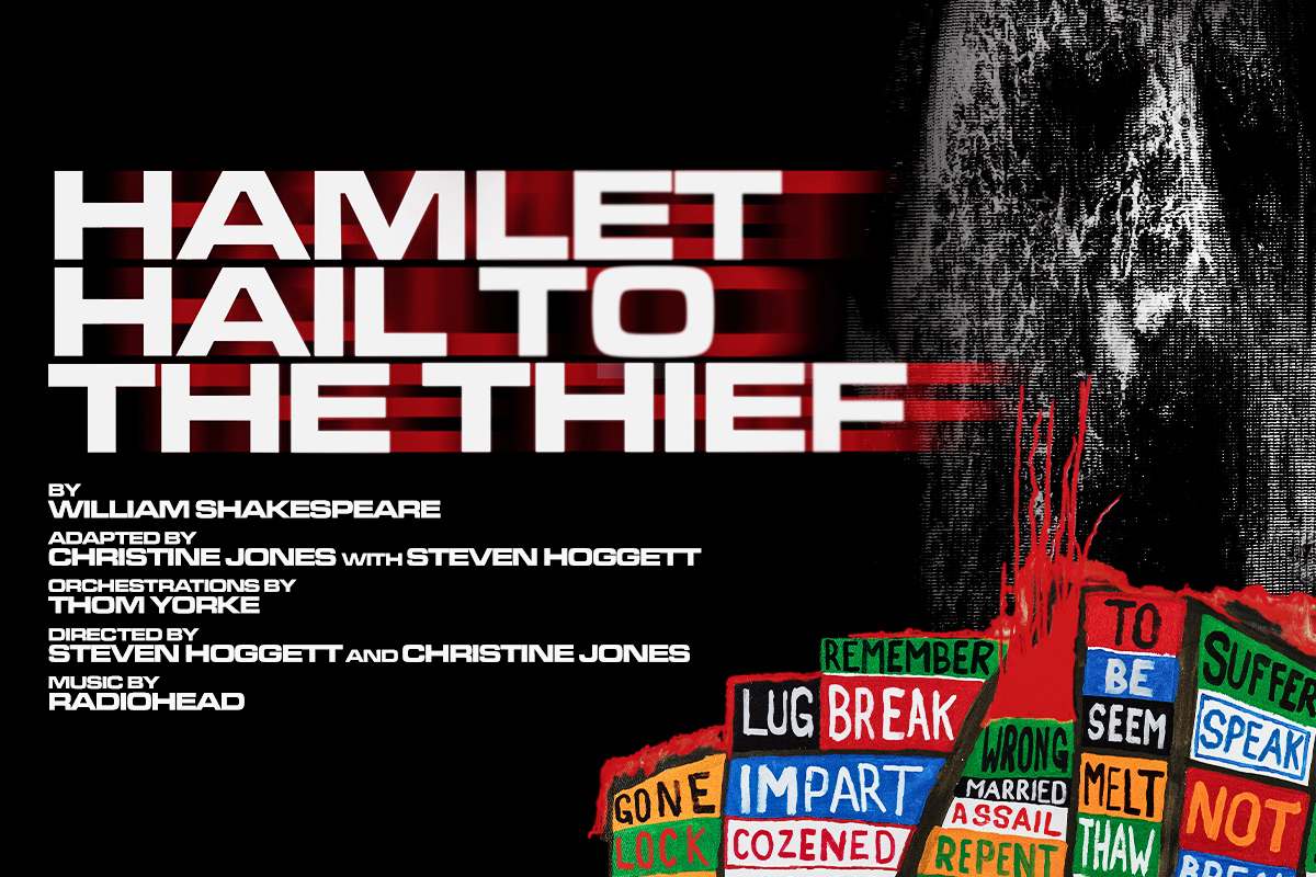 Artwork for Hamlet Hail to the Thief at the Barbican Theatre