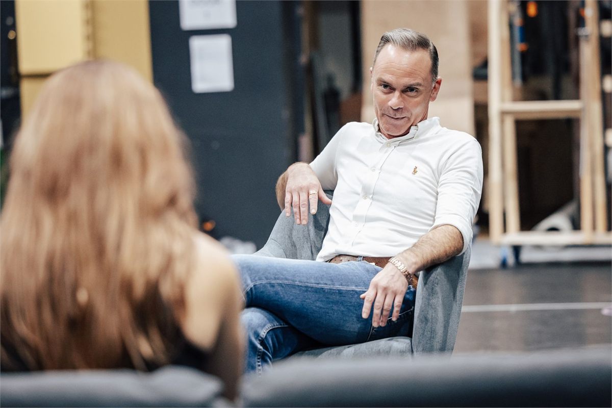 Daniel Brocklebank in rehearsal for The Hunger Games: On Stage. Photo by Danny Kaan