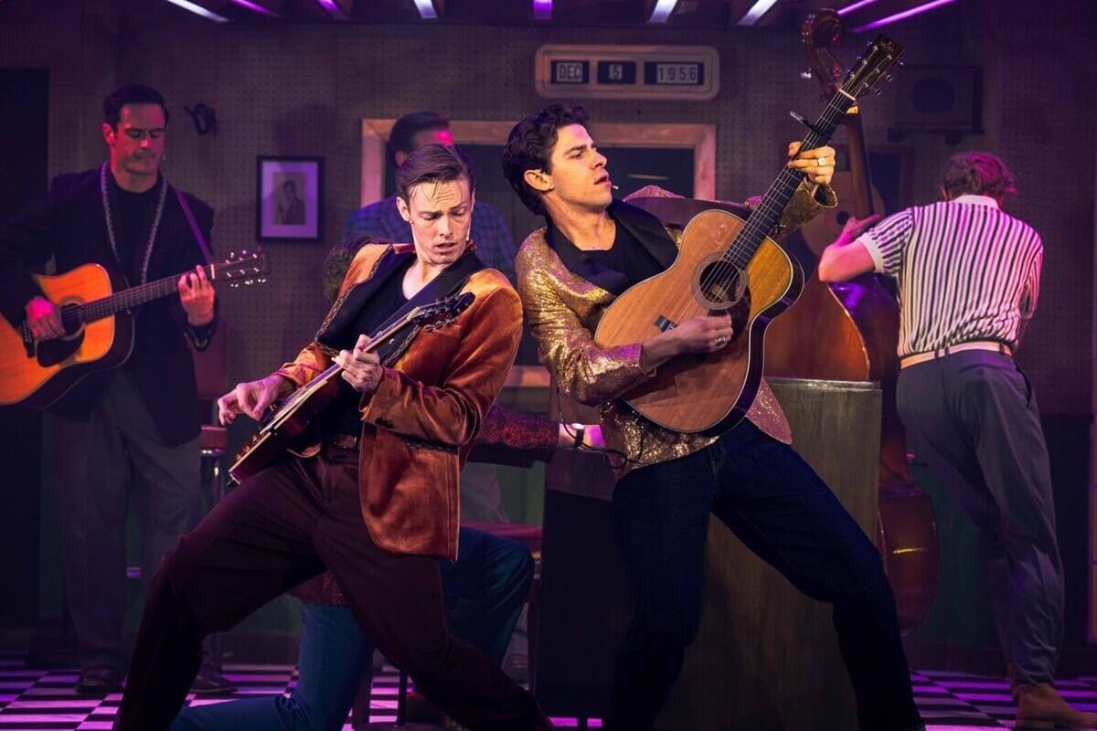 The company of Million Dollar Quartet in performance. Photo by Alex Tabrizi
