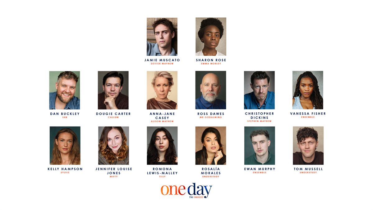 Jamie Muscato, Sharon Rose and the West End cast of One Day the musical