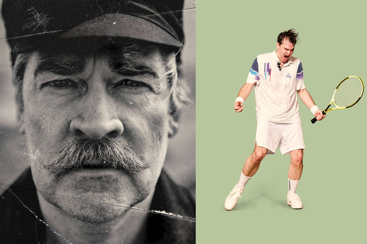 Artwork for The Captain and Jimmy, the two Adam Riches shows opening Park Theatre's 2027 season