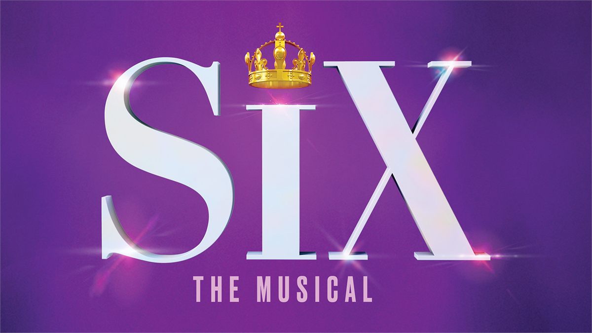 The SIX logo, the title in white capitals under a gold crown on a purple ground