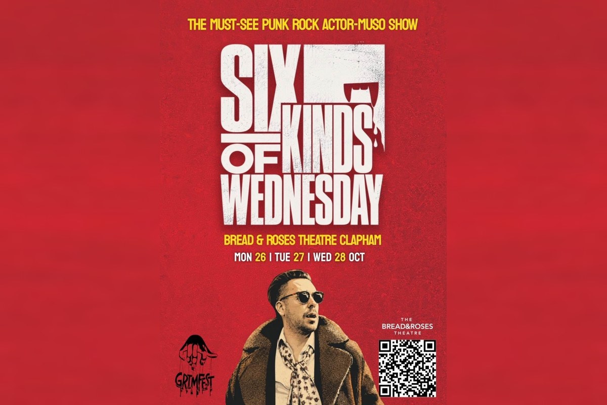 Poster artwork for SLEAZE Theatre's Six Kinds of Wednesday at the Bread & Roses Theatre, Clapham