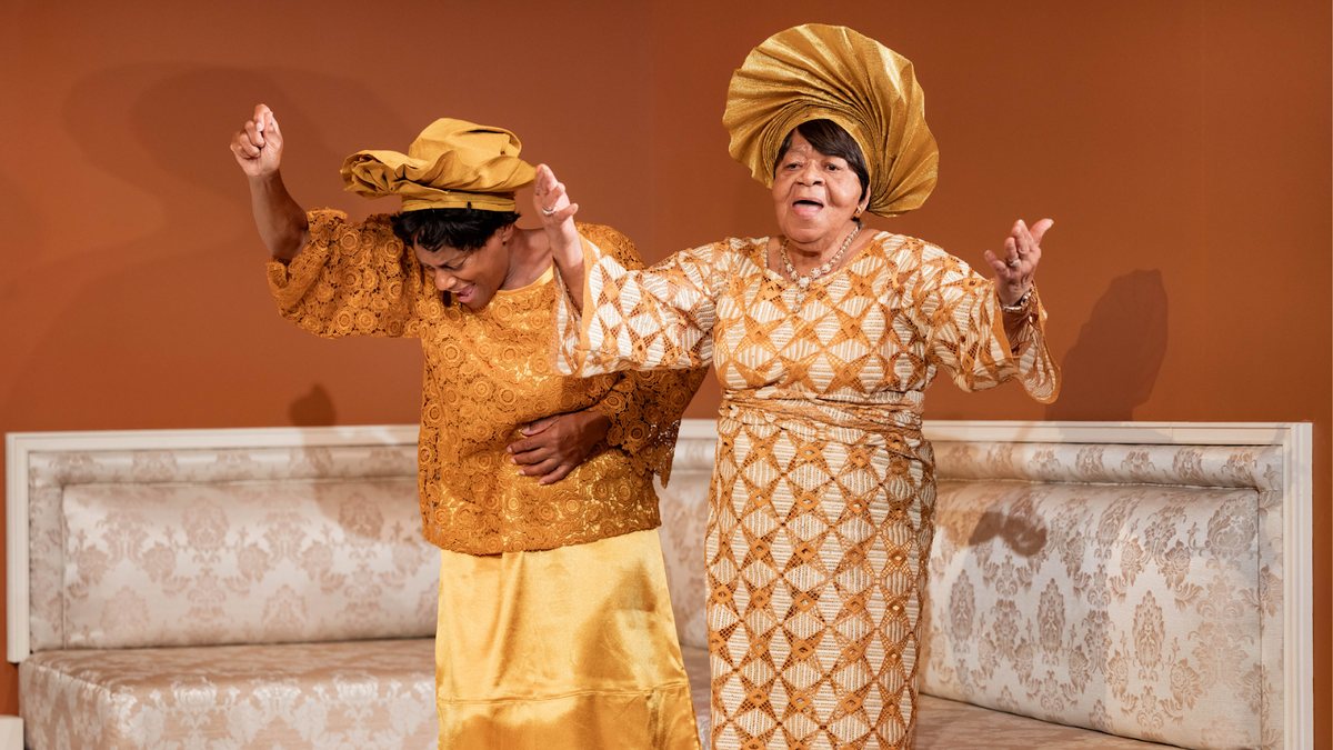 Suzette Llewellyn as Grandma and Blanche Williams as Great Grandma in Tartuffe (Remixed)