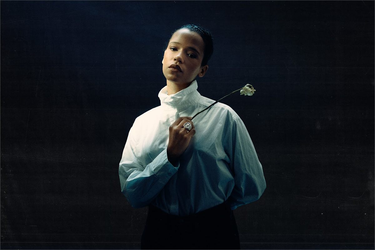 Taylor Russell, who plays Cordelia in Lear at the Yard Theatre. Photo by MOJA.WTF