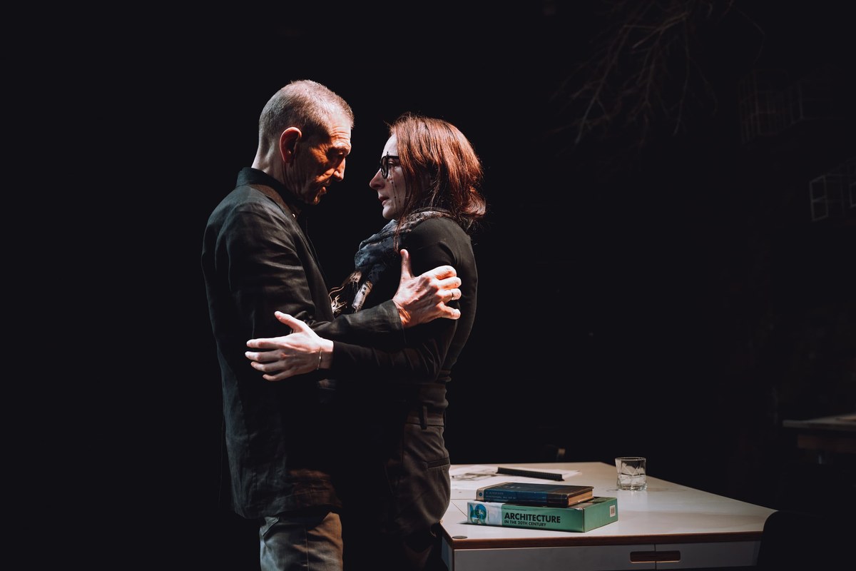 Greg Hicks as Halvard Solness and Jade Williams as Kaja Fosli