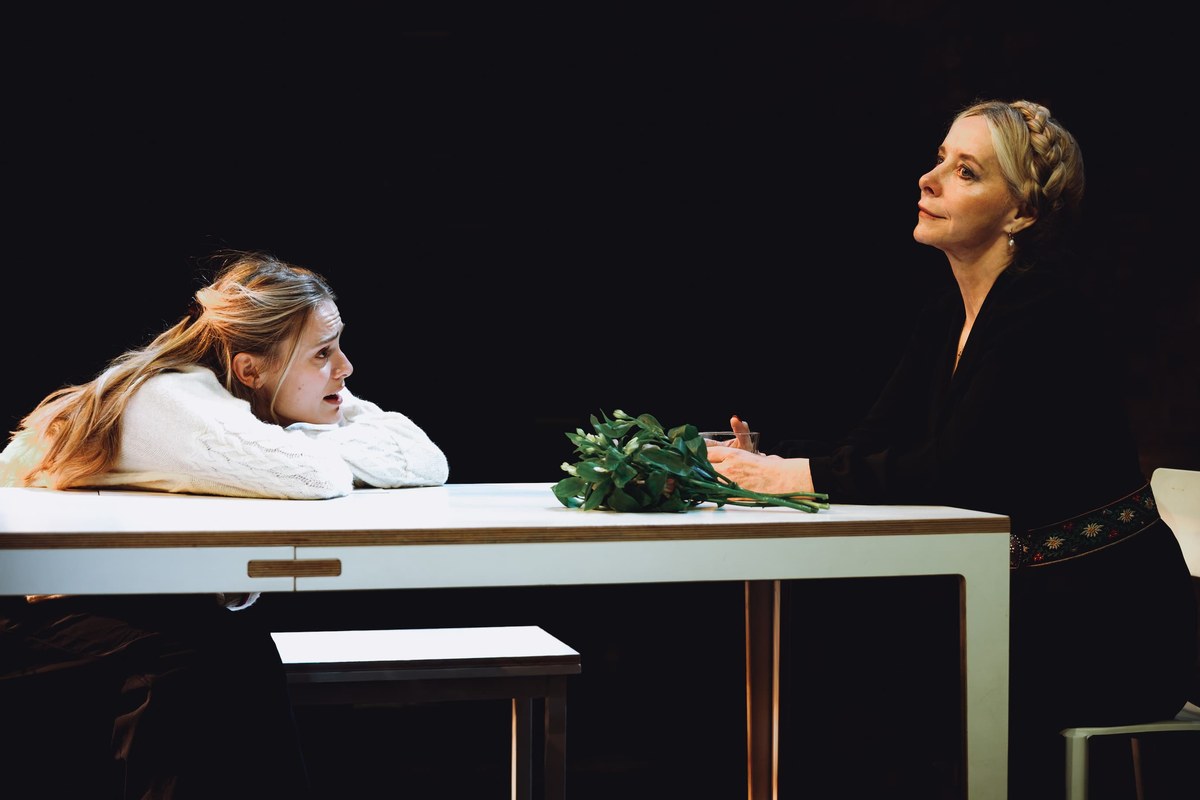 Louisa Binder as Hilde Wangel and Sally George as Aline Solness