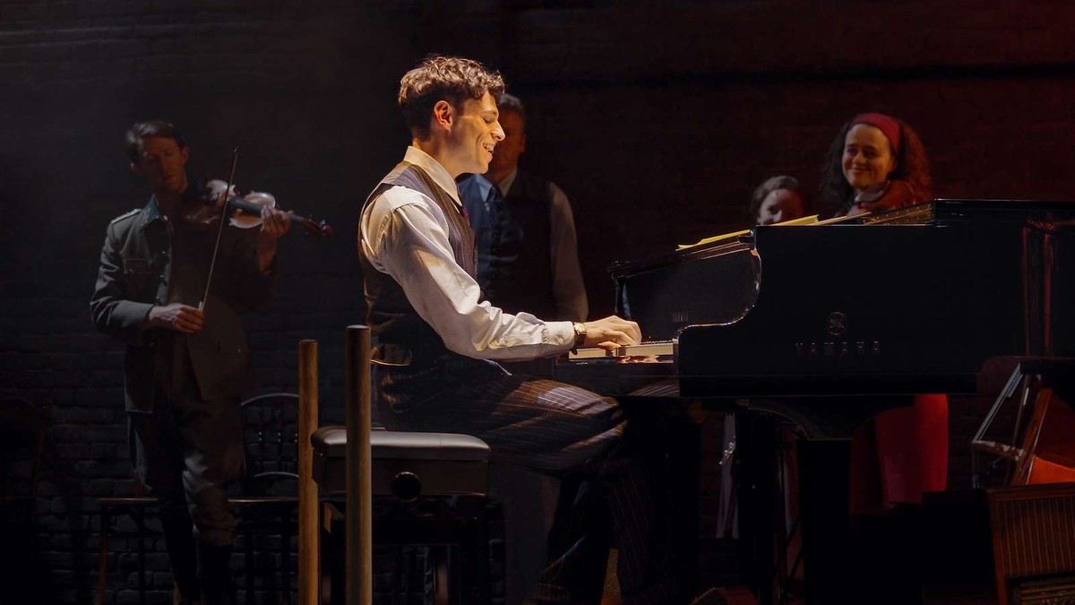 Daniel Krikler as Wladyslaw Szpilman in The Pianist at Park Theatre. Photo by Anthony Leary-White