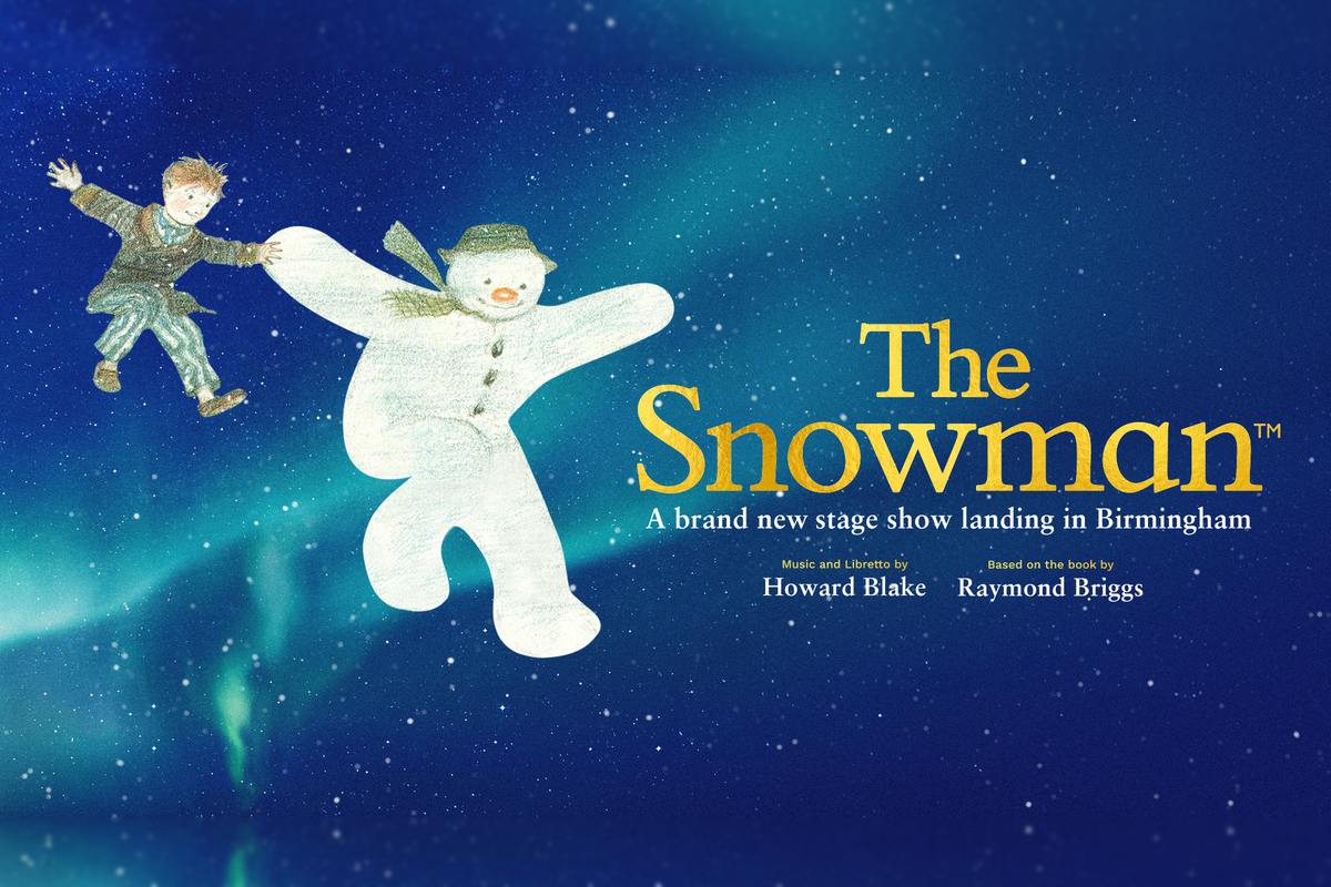 The Snowman key artwork for Birmingham Rep’s new production. Illustration by Raymond Briggs © Snowman Enterprises Limited 2026