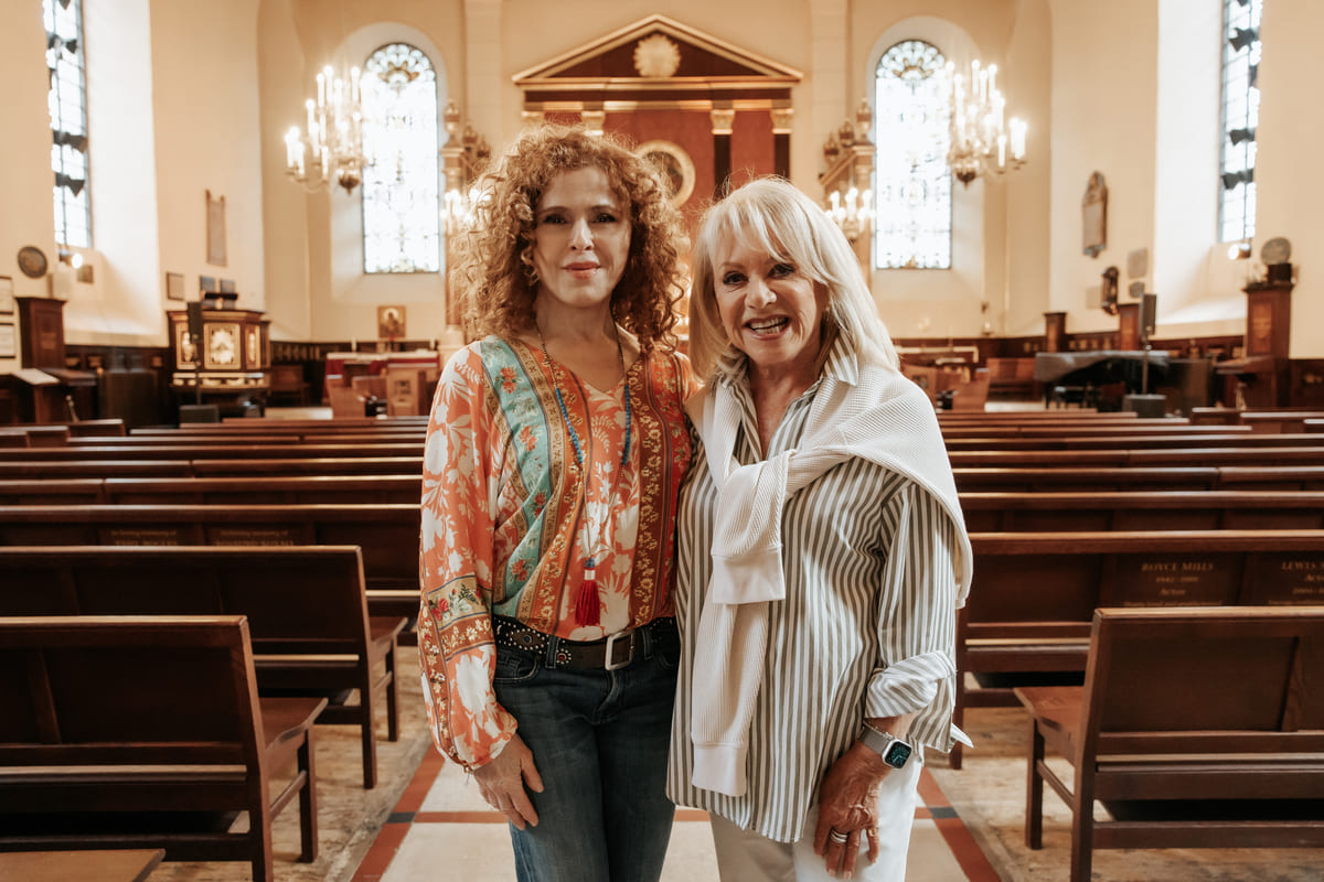 WEST END WOOFS 2026. Bernadette Peters and Dame Elaine Paige. Photo Danny Kaan